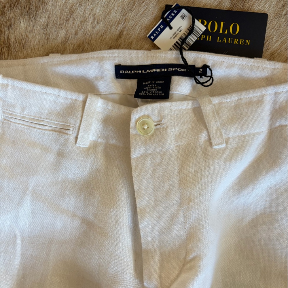 Polo by Ralph Lauren white Linen Trousers
